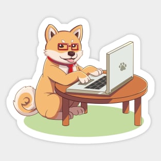 Office Dog (Brown) Sticker